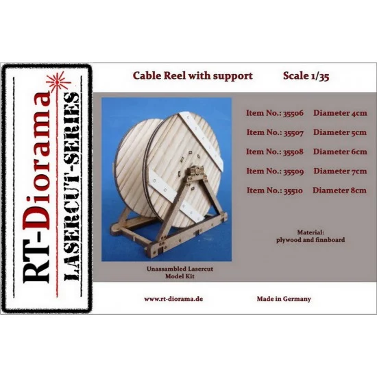 RT Diorama 35508 1/35 Cable Reel & Support (diameter: 60mm) - Scenics & Diorama