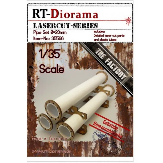 RT Diorama 35566 1/35 Pipe Set (dia.20mm, 3pcs) - Scenics & Diorama