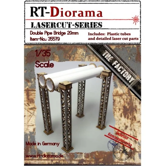RT Diorama 35579 1/35 Double Pipe Bridge (dia. 20mm) - Scenics & Diorama