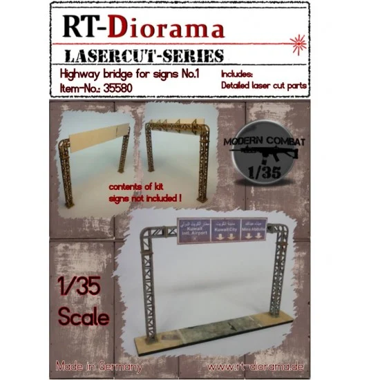 RT Diorama 35580 1/35 Highway Bridge for Signs No.1 - Scenics & Diorama