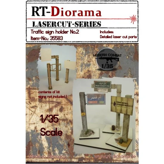 RT Diorama 35583 1/35 Traffic Sign Holder No.2 - Scenics & Diorama