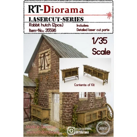 RT Diorama 35596 1/35 Rabbit Hutch (2pcs) - Scenics & Diorama