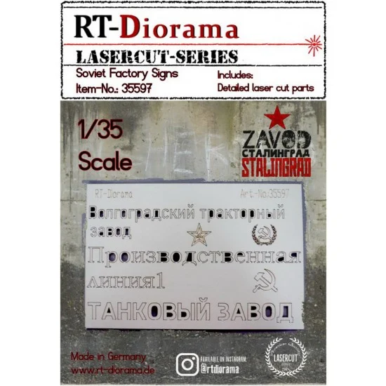 RT Diorama 35597 1/35 Soviet Factory Signs - Scenics & Diorama