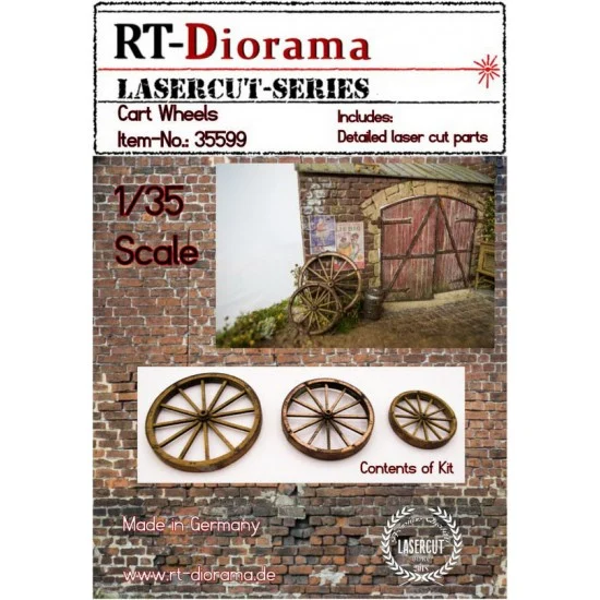 RT Diorama 35599 1/35 Cart Wheels - Scenics & Diorama