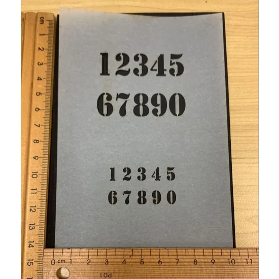 RT Diorama 35603 1/35 Airbrush Stencil: Numbers - Scenics & Diorama