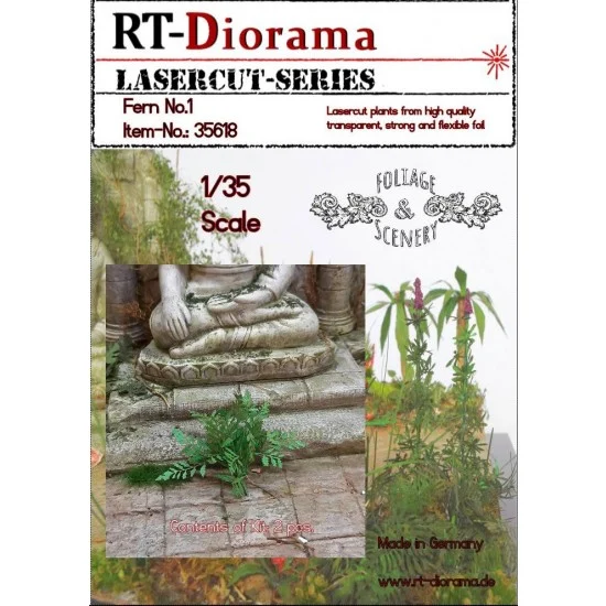 RT Diorama 35618 1/35 Foliage & Scenery: Fern No.1 - Scenics & Diorama