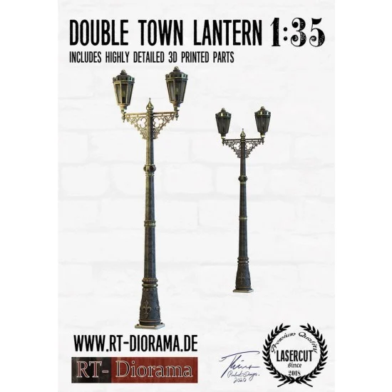 RT Diorama 35672 1/35 Double Town Lantern Set (2pcs) - Scenics & Diorama