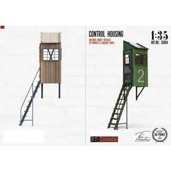 RT Diorama 35694 1/35 WWII Factory Control Housing - Scenics & Diorama