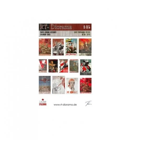 RT Diorama 35761 1/35 Printed Accessories: Soviet Propaganda Posters - Scenics & Diorama