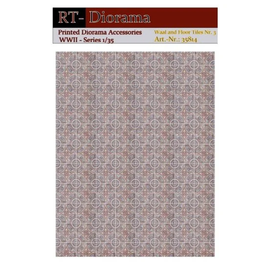 RT Diorama 35814 1/35 Printed Accessories: Wall and Floor Tiles Nr.3 - Scenics & Diorama