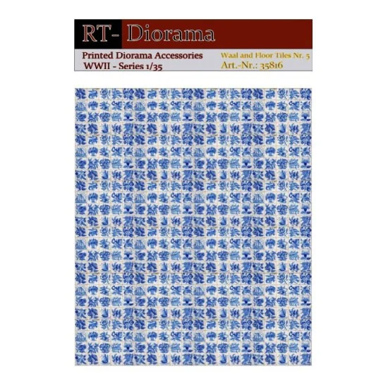 RT Diorama 35816 1/35 Printed Accessories: Wall and Floor Tiles Nr.5 - Scenics & Diorama