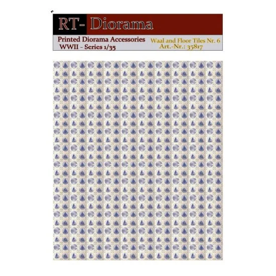 RT Diorama 35817 1/35 Printed Accessories: Wall and Floor Tiles Nr.6 - Scenics & Diorama