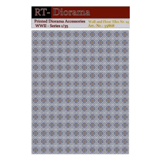 RT Diorama 35868 1/35 Printed Accessories: Wall and Floor Tiles Nr.14 - Scenics & Diorama