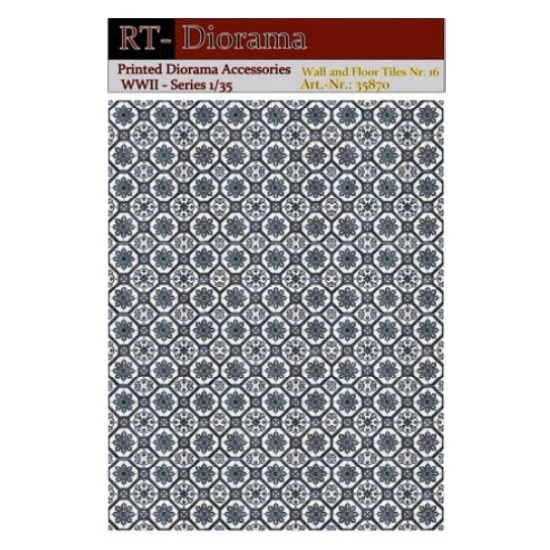 RT Diorama 35870 1/35 Printed Accessories: Wall and Floor Tiles Nr.16 - Scenics & Diorama