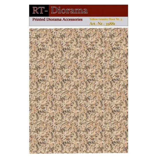 RT Diorama 35881 1/35 Printed Accessories: Yellow Granite Floor Nr.3 - Scenics & Diorama