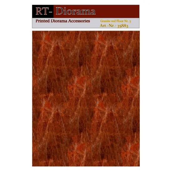 RT Diorama 35883 1/35 Printed Accessories: Granite Red Floor Nr.5 - Scenics & Diorama