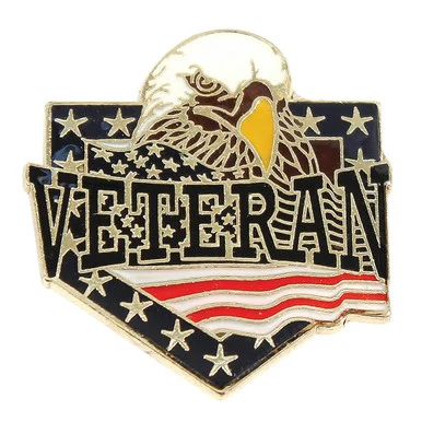 Veteran Eagle Black Lapel Pin 994188 - Ruffin Flag Company