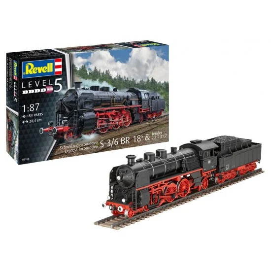 Revell 2168 1/87 S3/6 BR18 Express Locomotive with Tender - Model Railway