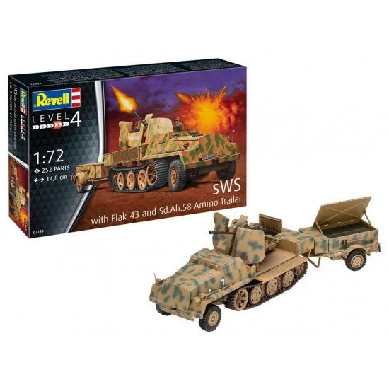 Revell 3293 1/72 sWS mit Flak-Aufbau als Sfl. mit 3.7cm Flak 43
