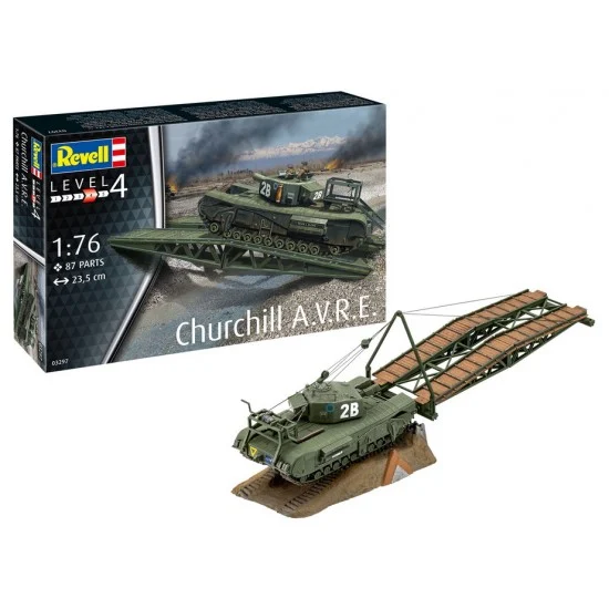 Revell 3297 1/76 Churchill A.V.R.E. (Armoured Vehicle Royal Engineers) - Military Vehicles & Tanks