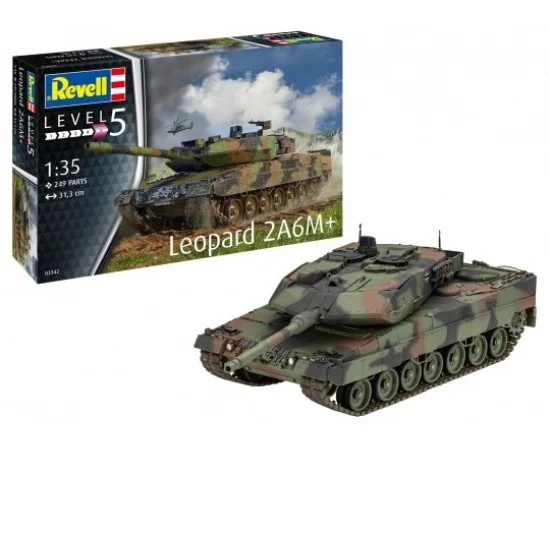 Revell 3342 1/35 Leopard 2 A6M+ Tank - Military Vehicles & Tanks