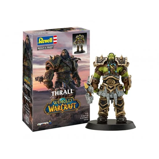 Revell 3516 1/16 World of Warcraft Gift Set - The Orc Thrall (kit, paints, glue and brush)