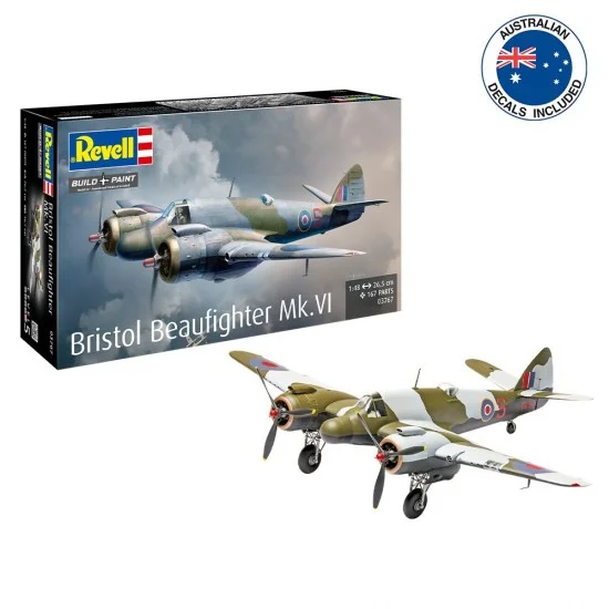 Revell 3767 1/48 Bristol Beaufighter Mk. VI with Australian Decals - Model Planes