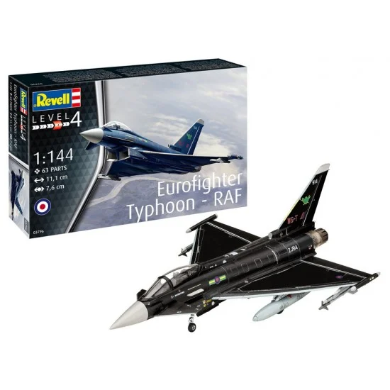 Revell 3796 1/144 RAF Eurofighter Typhoon Multirole Fighter - Model Planes