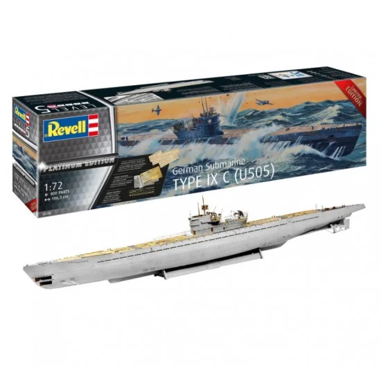 Revell 5180 1/72 German Submarine Type IX C/40 [Platinum Edition] - Model Ships & Boats