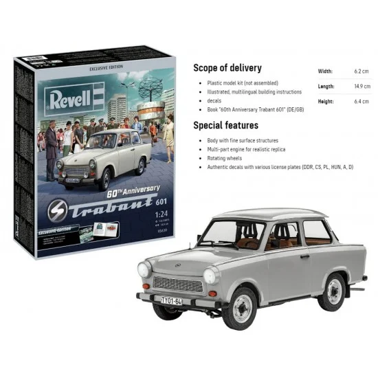 Revell 5630 1/24 Trabant 601 60th Anniversary [Exclusive Edition] - Model Cars