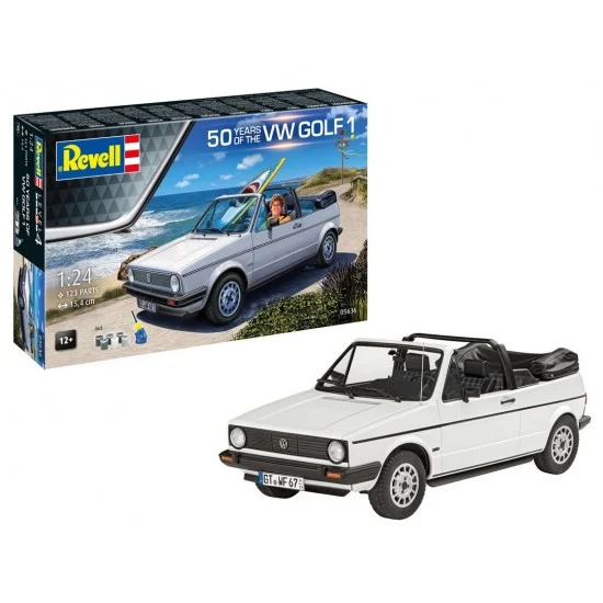 Revell 5636 1/24 50 Years of VW Golf 1 Gift Set (kit, glue, paints) - Model Cars