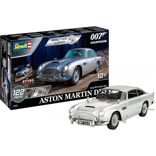 Revell 5653 1/24 Aston Martin DB5 (kit, paints & brush) [007: Goldfinger] - Model Cars