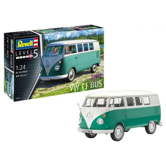 Revell 7675 1/24 Volkswagen VW T1 Bus - Model Cars