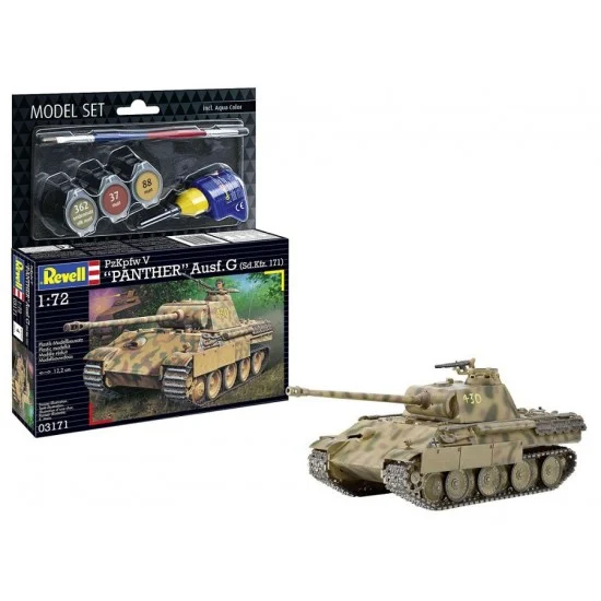 Revell 63171 1/72 Panther Ausf. G Model Set (kit, glue, brush, paints) - Military Vehicles & Tanks