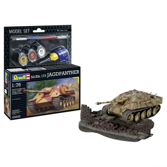 Revell 63232 1/76 Sd.Kfz.173 Jagdpanther Model Set (kit, glue, brush, paints) - Military Vehicles & Tanks