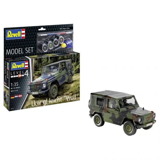 Revell 63277 1/35 Lkw gl leicht Wolf Model Set (kit, glue, brush, paints) - Military Vehicles & Tanks