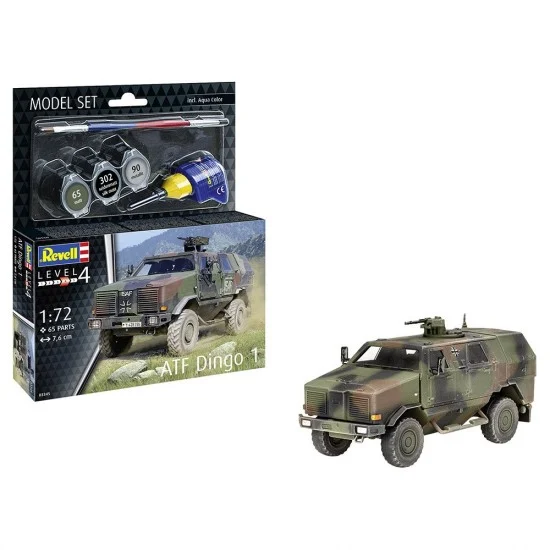 Revell 63345 1/72 ATF Dingo 1 Model Set (kit, glue, brush, paints) - Military Vehicles & Tanks