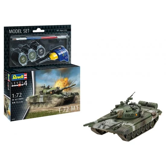 Revell 63357 1/72 T-72 M1 Model Set (kit, glue, brush, paints)