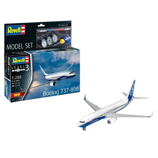 Revell 63809 1/288 Boeing 737-800 w/Paints, Brush, Glue