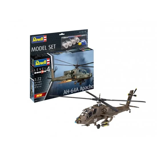 Revell 63824 1/144 AH-64A Apache Model Set (kit, paints, adhesive & brush)
