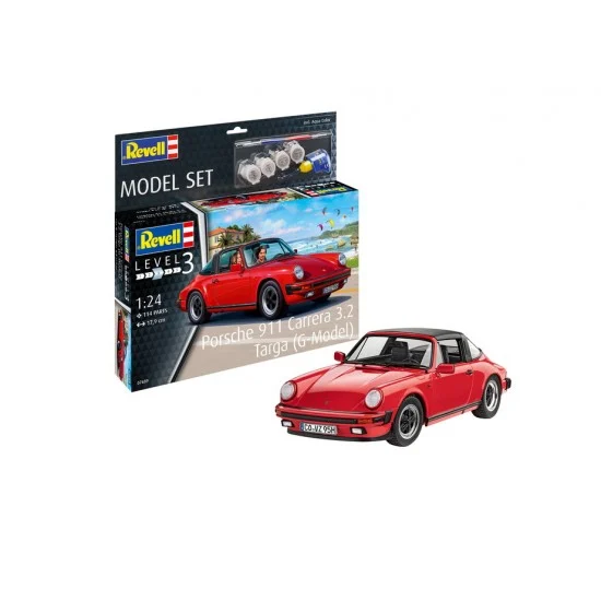 Revell 67689 1/24 Porsche 911 Carrera 3.2 Targa (G-Model) Model Set (kit & paints)