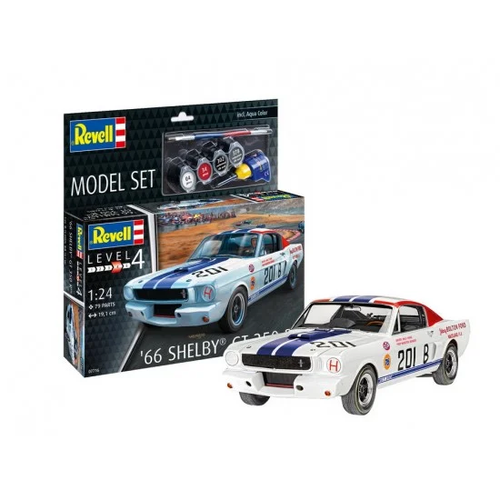 Revell 67716 1/24 1966 Shelby GT 350 R w/Paints, Brush, Glue - Model Cars