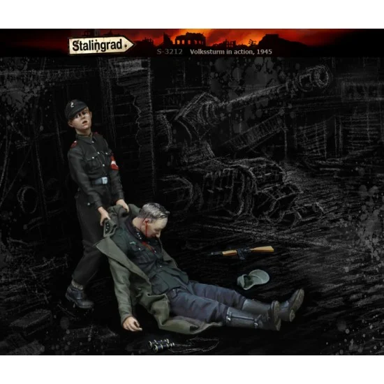 Stalingrad 3212 1/35 Volkssturm in Action #2 (2 figures) - Model Figures