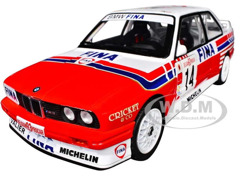 BMW E30 M3 #14 Marc Duez "Belgian Procar Championship" (1993) "Competition" Series 1/18 Diecast Model Car by Solido - BMW Models