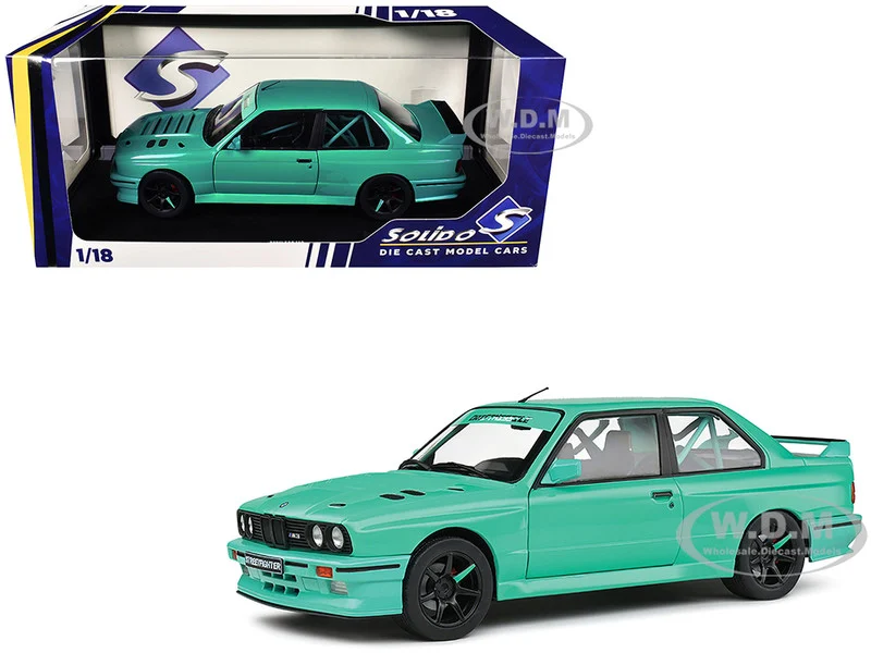 1990 BMW E30 M3 Custom "Drift Missile" Blue 1/18 Diecast Model Car by Solido - BMW Models