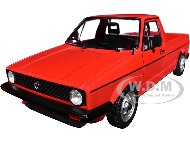 1983 Volkswagen Caddy MK 1 Pickup Truck Mars Red 1/18 Diecast Model Car by Solido - Volkswagen Models
