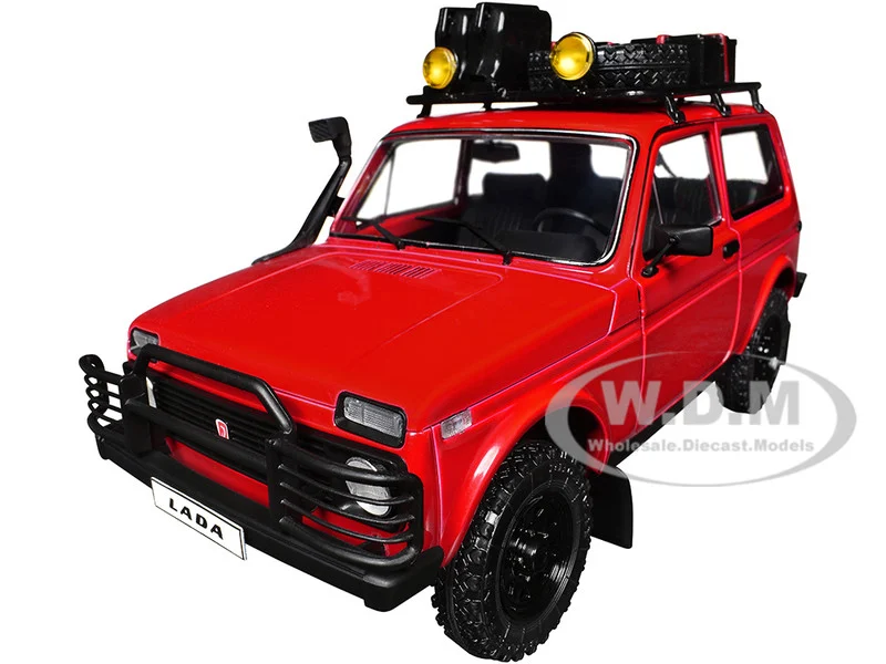 1980 Lada Niva Red with Roof Rack and Accessories 1/18 Diecast Model Car by Solido - Other