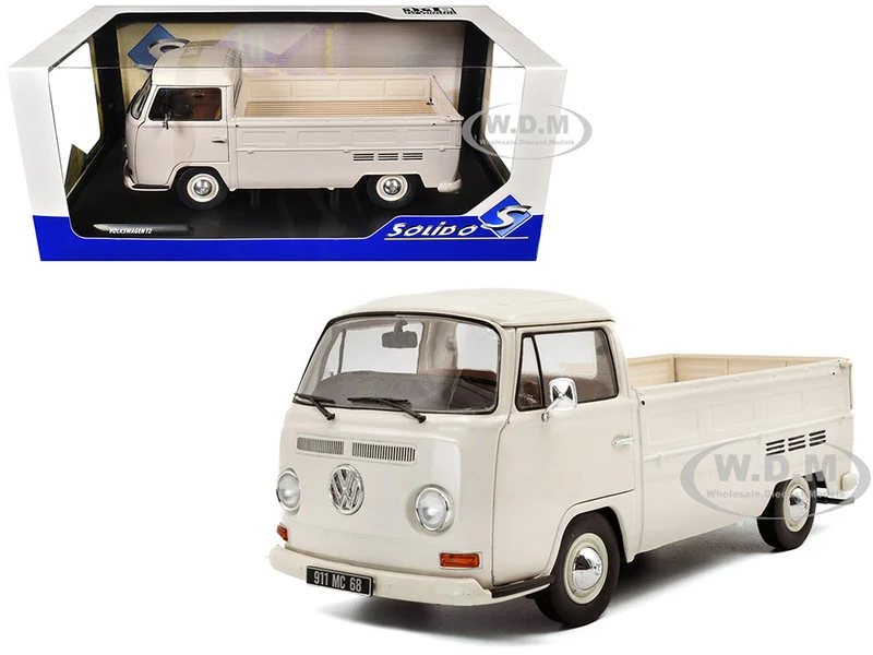 1968 Volkswagen T2 Pickup Truck Beige 1/18 Diecast Model Car by Solido - Volkswagen Models