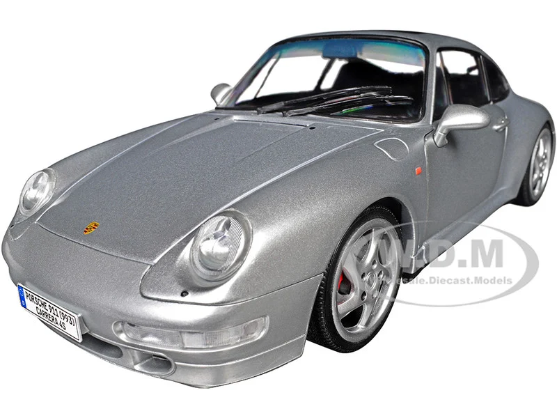 1996 Porsche 911 (993) 4S Polar Silver Metallic 1/18 Diecast Model Car by Solido - Porsche Models