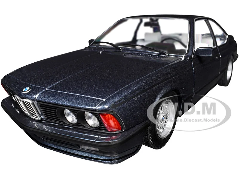 1984 BMW 635 CSI (E24) Macau Blue Metallic with White Interior 1/18 Diecast Model Car by Solido - BMW Models